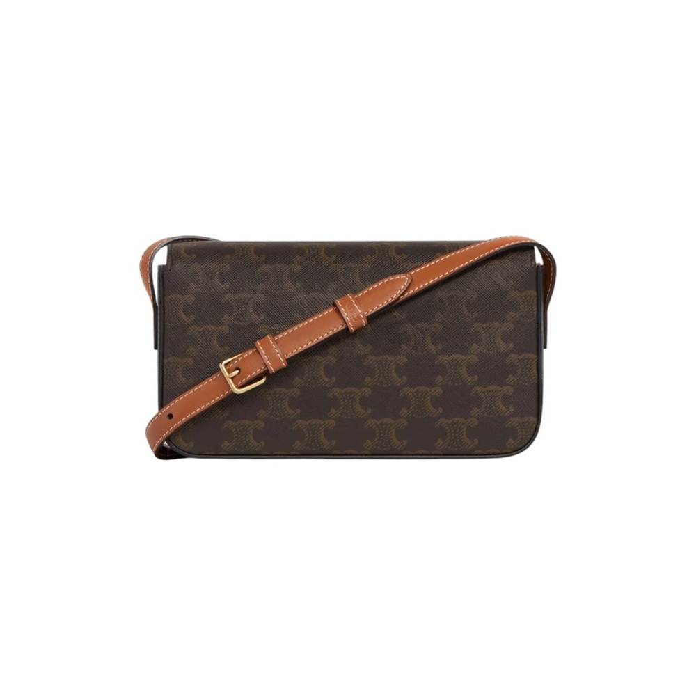 Brand New CELINE SHOULDER BAG CLAUDE IN TRIOMPHE CANVAS & CALFSKIN Authenticated - Picture 6 of 16